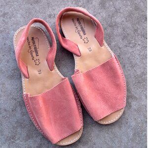 Leather Made In Mexico Menorquina Leather Avarcas Flat Sandals 39 (9)